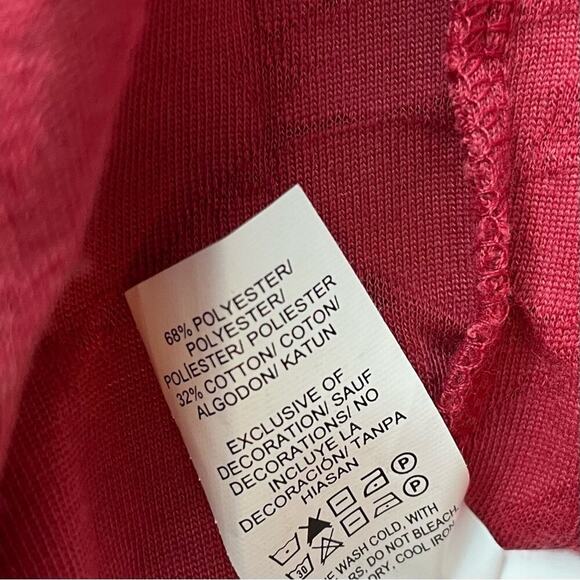 Lucky Brand textured long sleeve top red tie cuffs size small - Picture 4 of 7